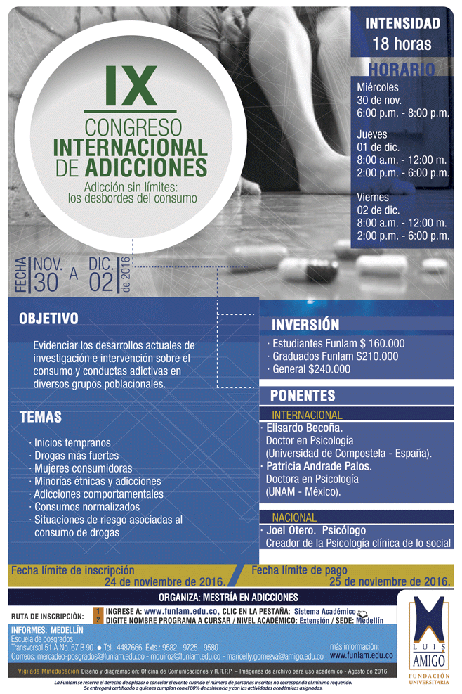 IX Congreso Internacional de Adicciones