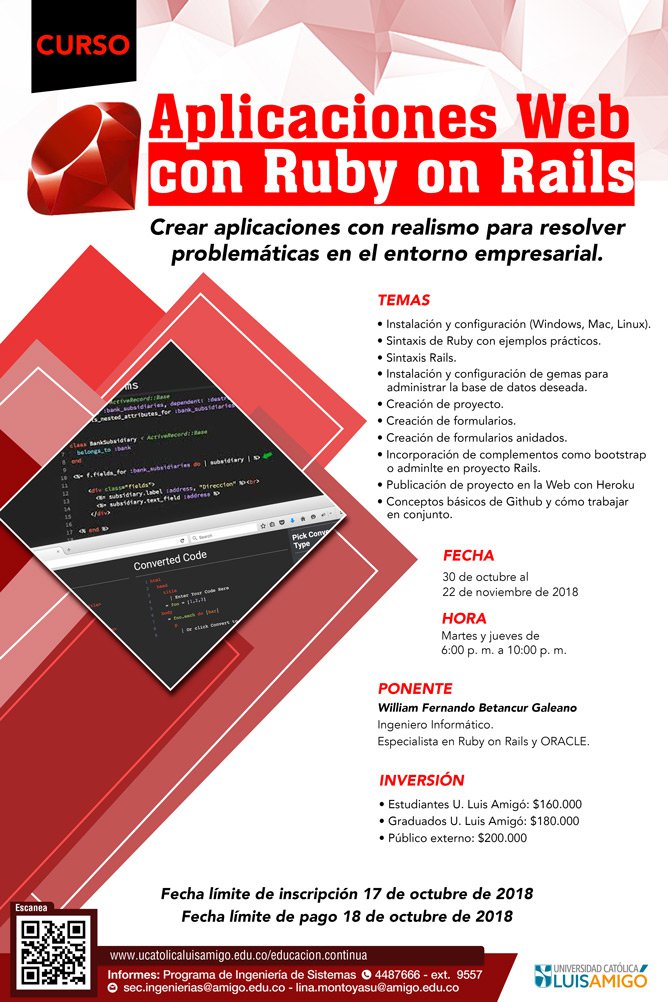 Curso aplicaciones Web con Ruby on Rails