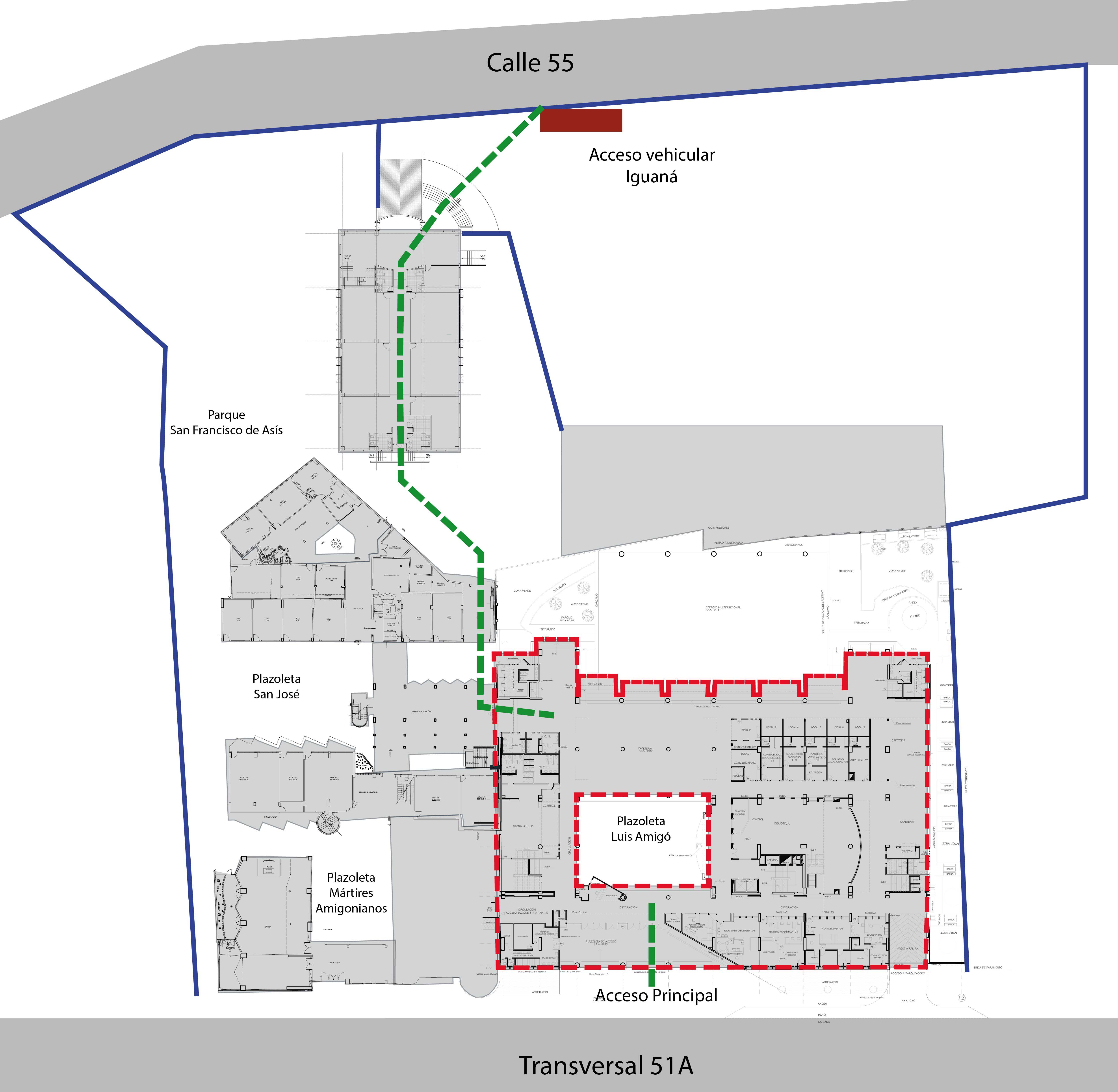 Mapa Universidad Católica Luis Amigó