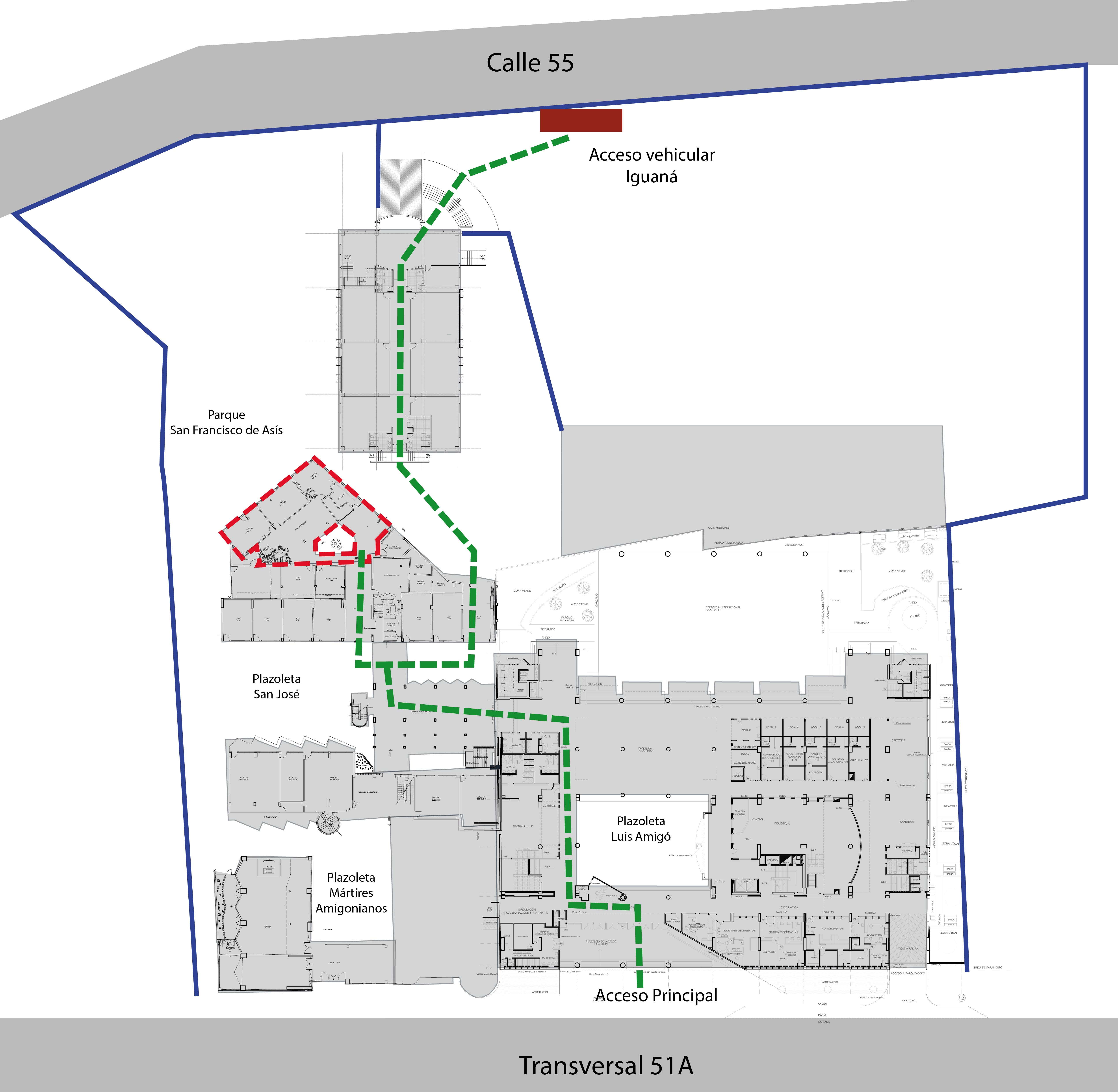 Mapa Universidad Católica Luis Amigó