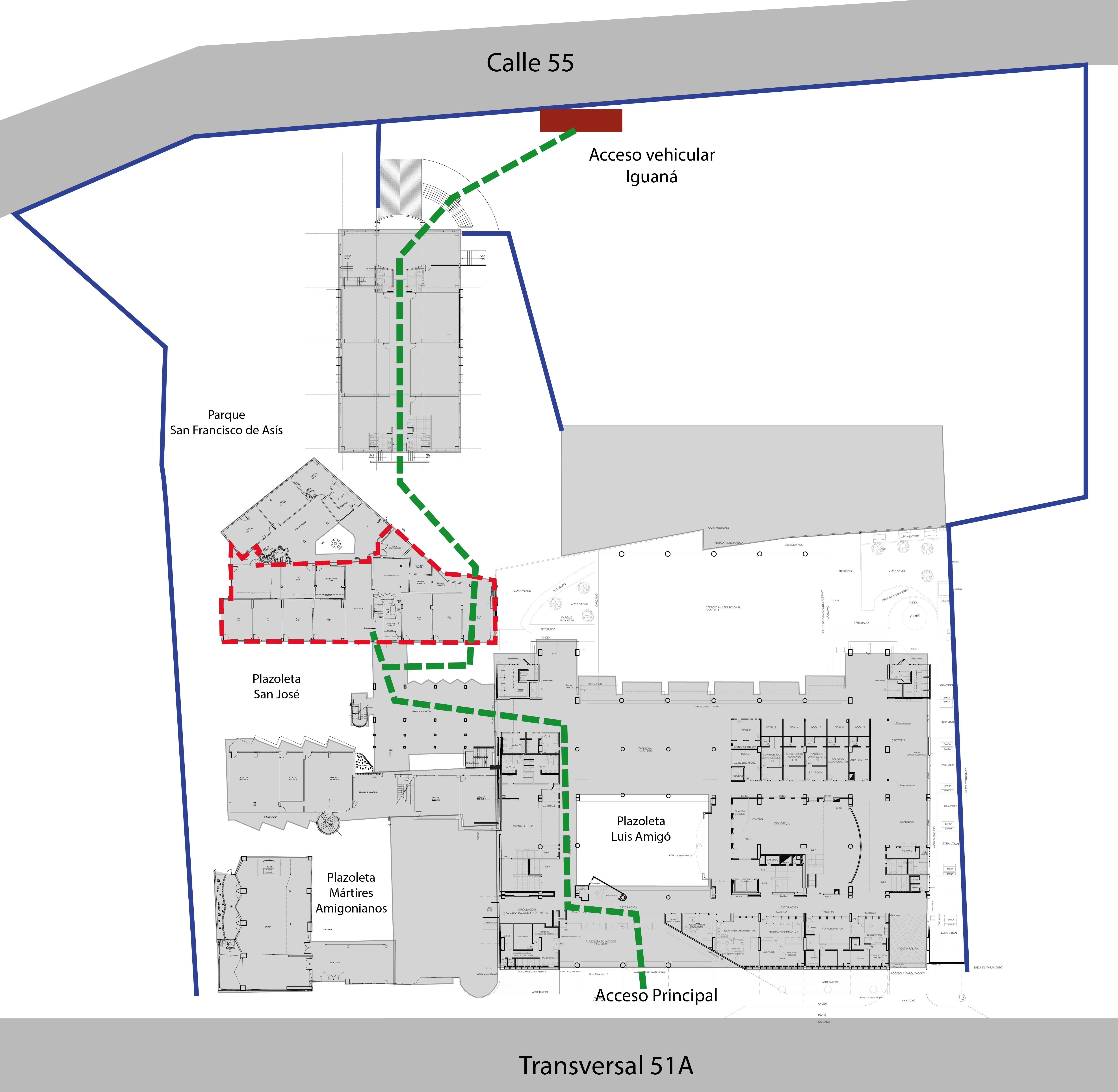 Mapa Universidad Católica Luis Amigó