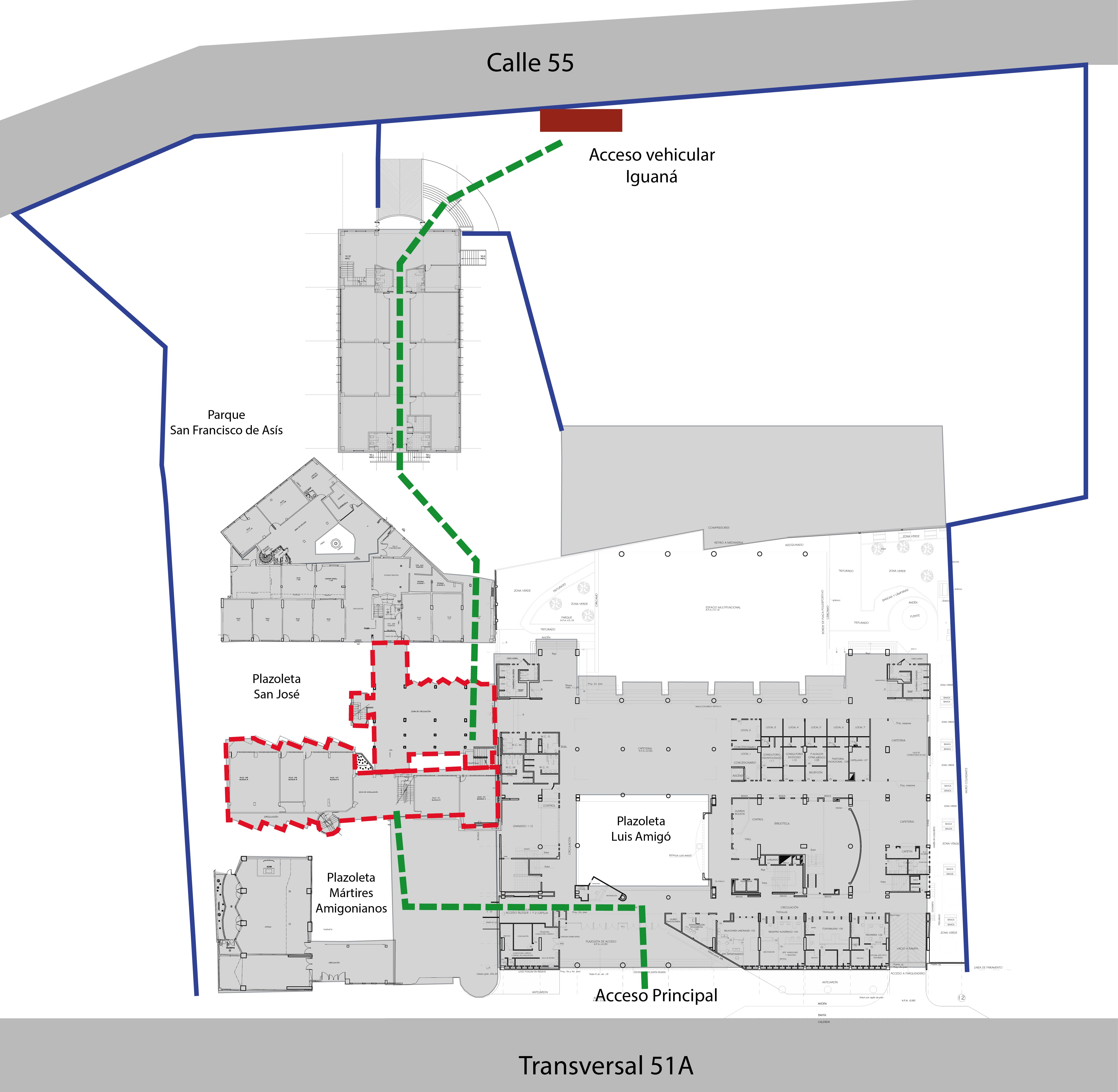 Mapa Universidad Católica Luis Amigó