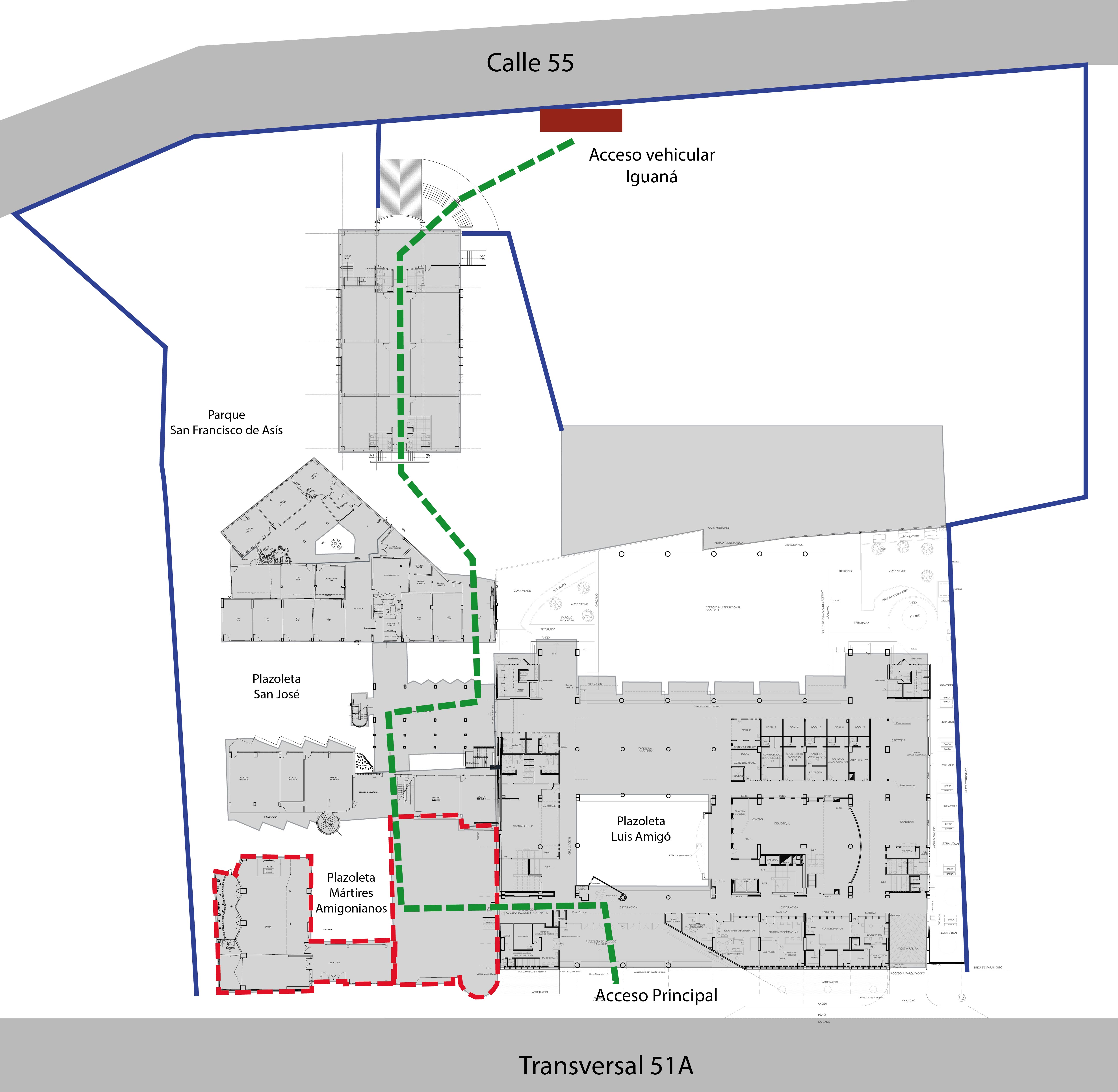 Mapa Universidad Católica Luis Amigó