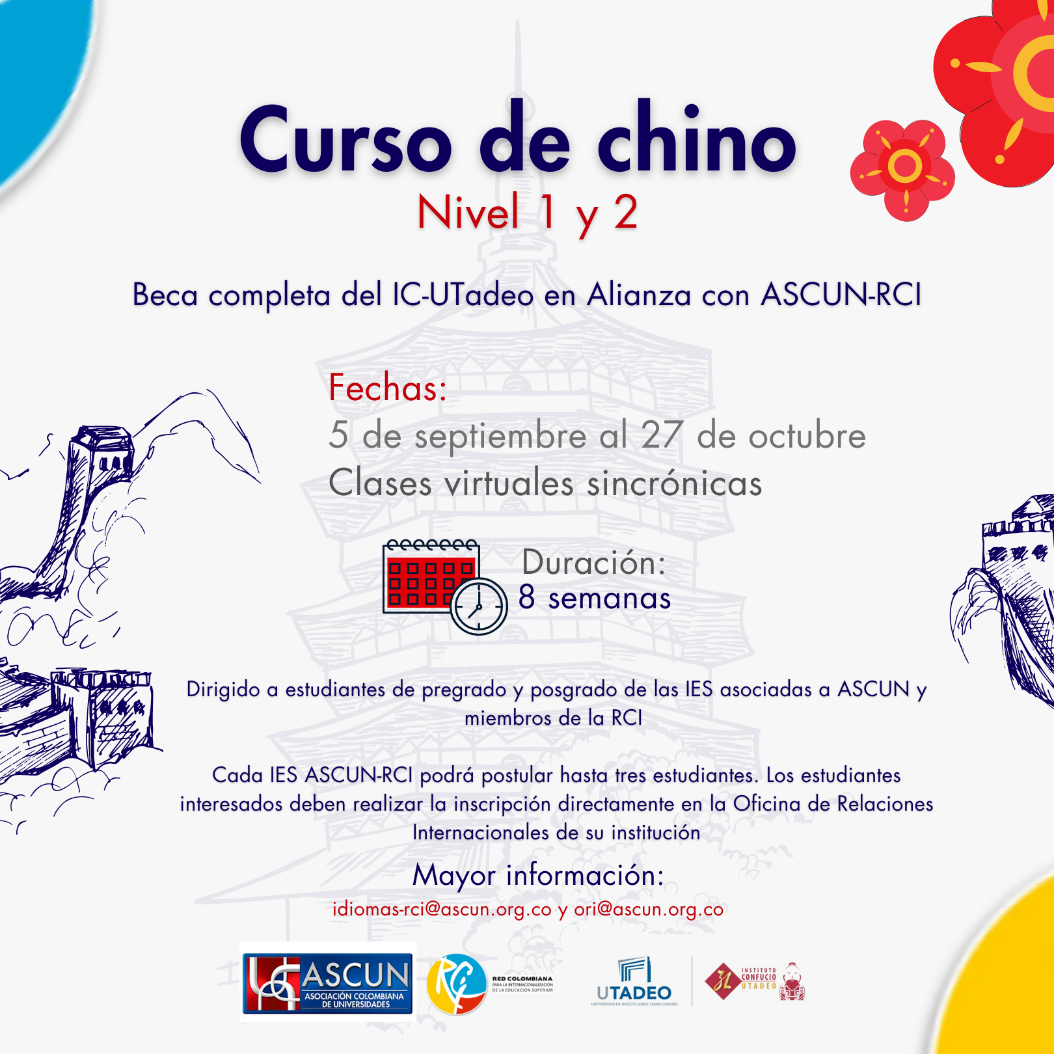 Convocatoria - becas cursos de chino nivel principiante