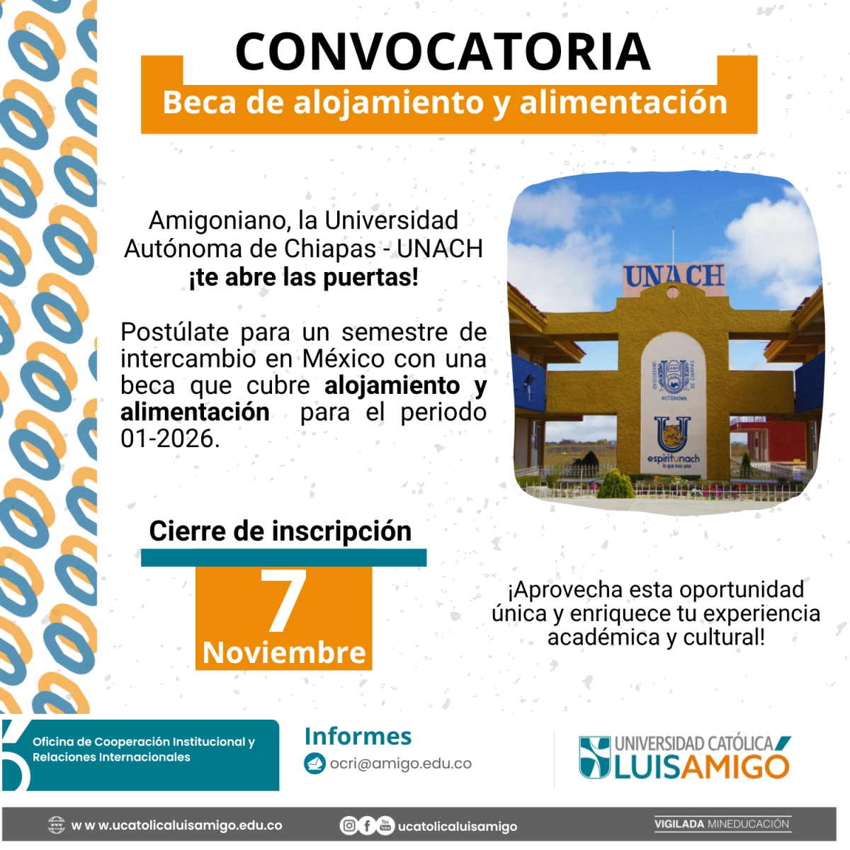 Convocatoria de becas de alojamiento y alimentación