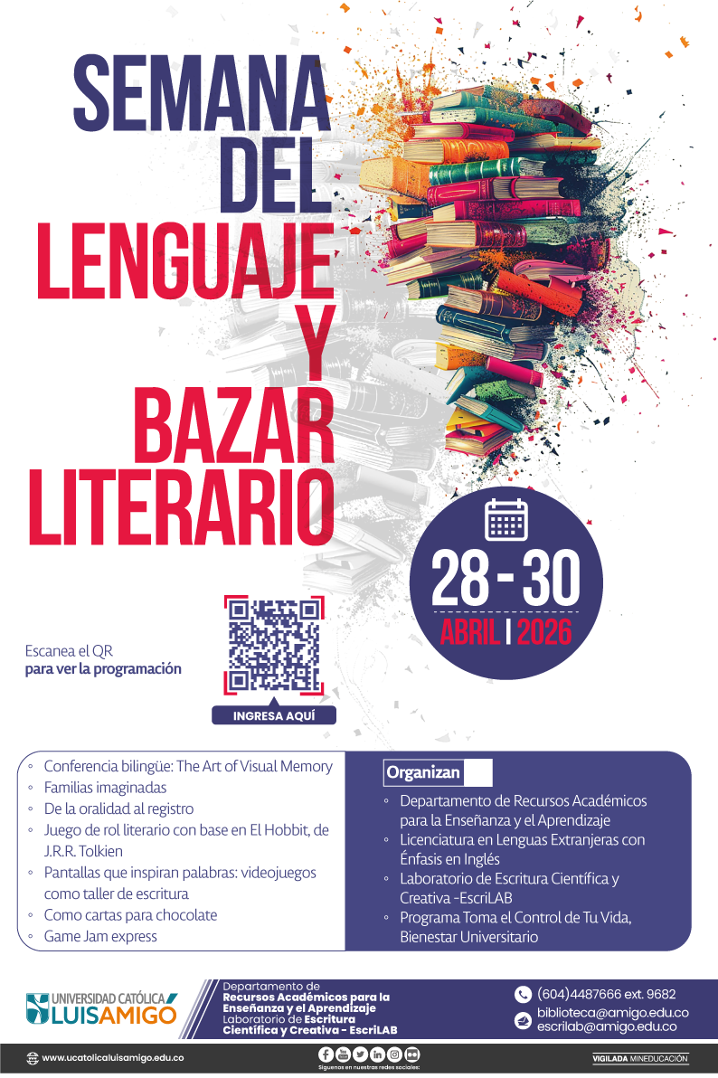 Banner Semana del Lenguaje y Bazar Literario