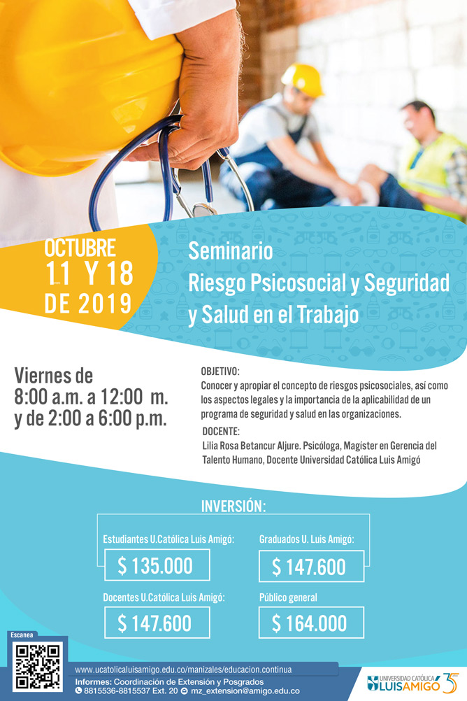 SEMINARIO RIESGO PSICOSOCIAL Y SEGURIDAD Y SALUD EN EL TRABAJO