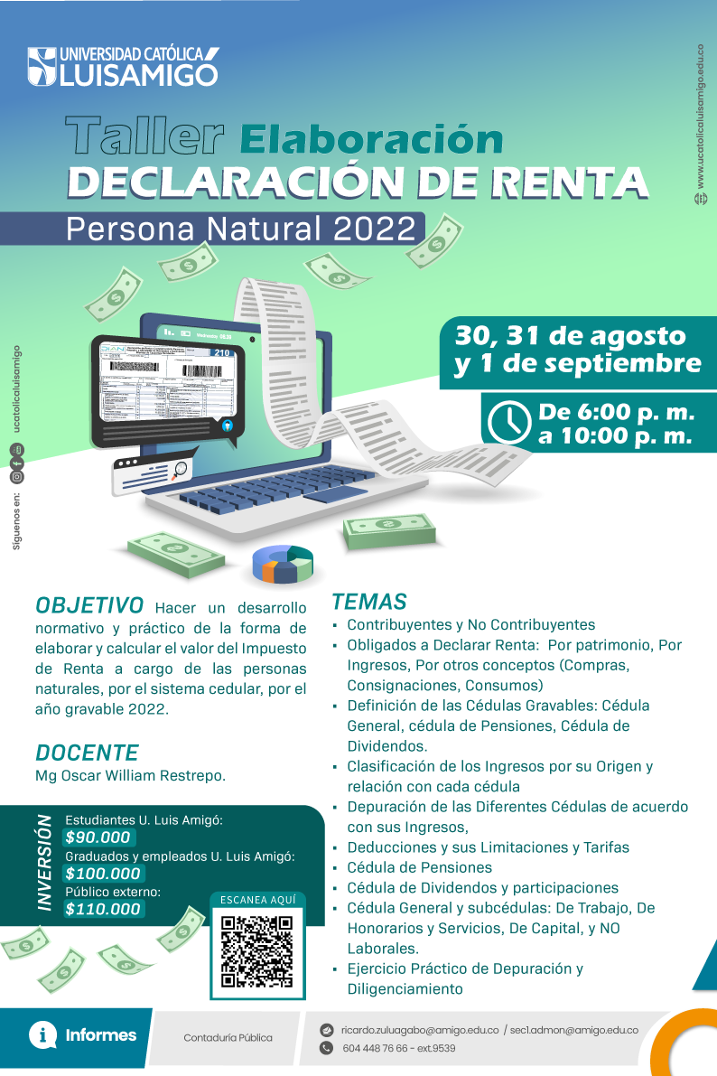 Taller Elaboración Declaración de Renta Persona Natural 2022