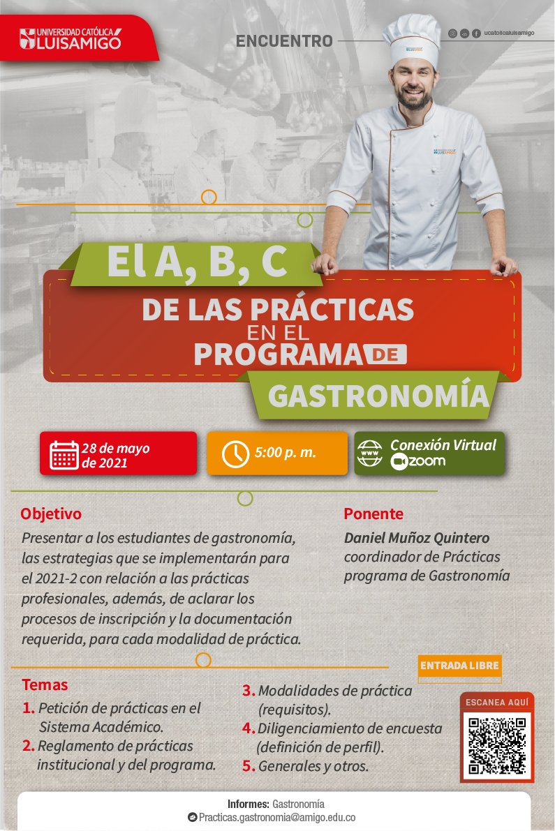 Encuentro EL ABC de las prácticas en el programa de Gastronómia