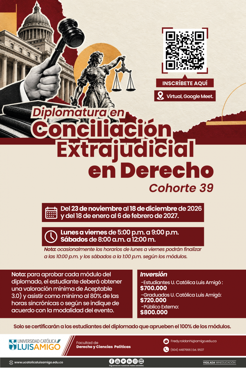 Diplomatura en Conciliación Extrajudicial en Derecho - Cohorte 39