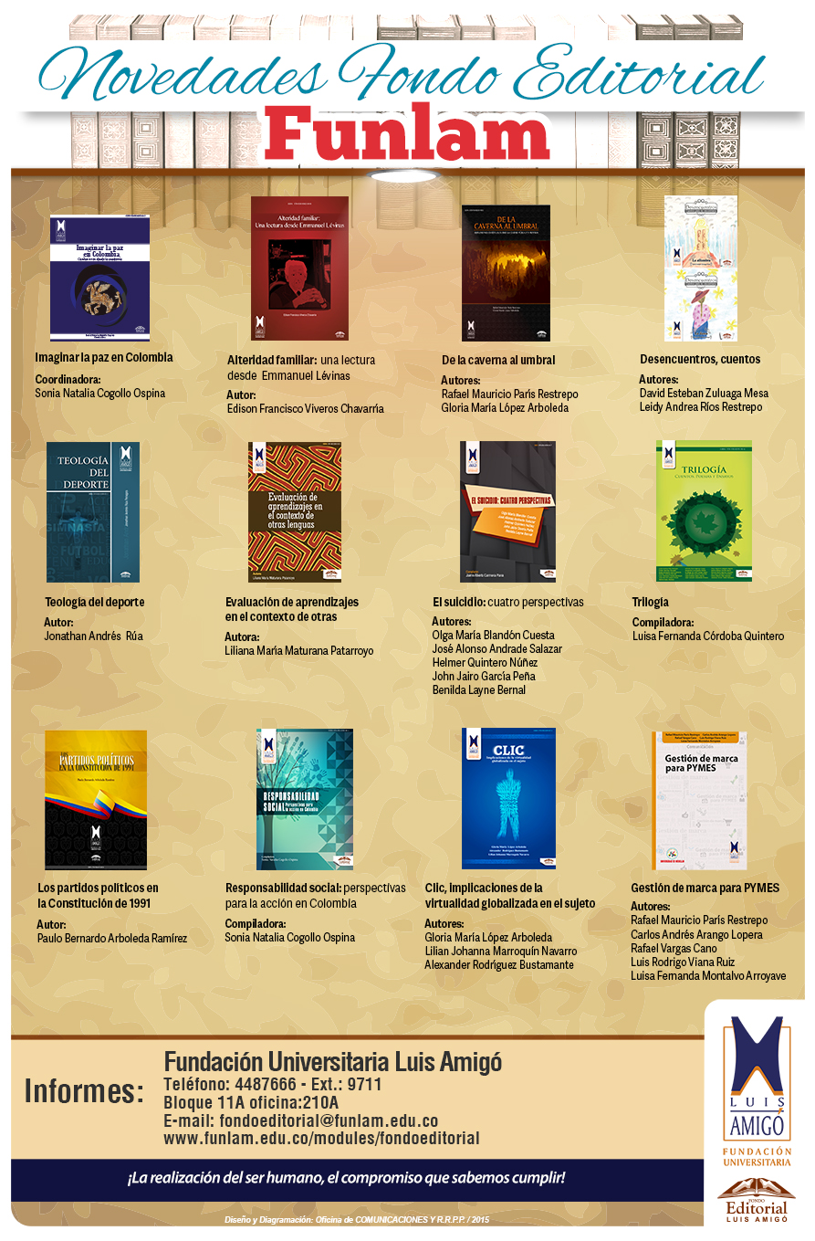Novedades Octubre Fondo Editorial Luis Amigó 2015