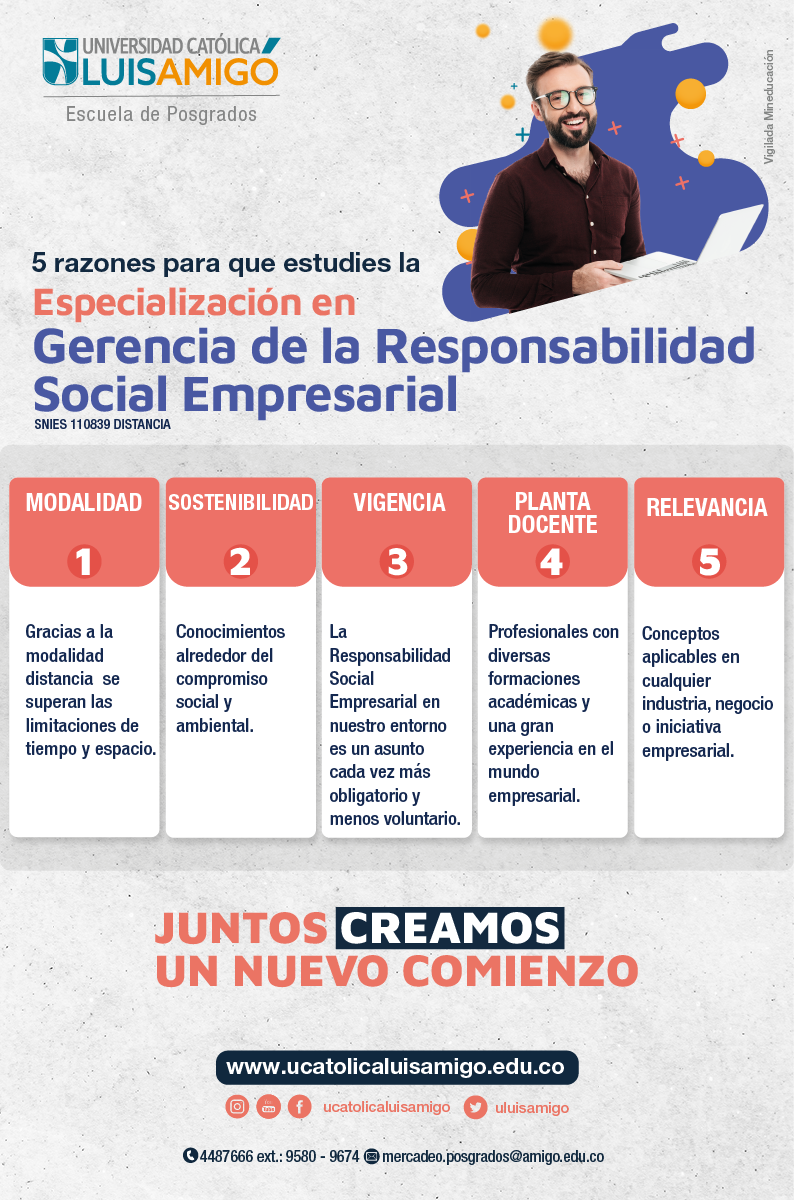 5 Razones para que estudies Especialización en Gestión de la Responsabilidad Social Empresarial