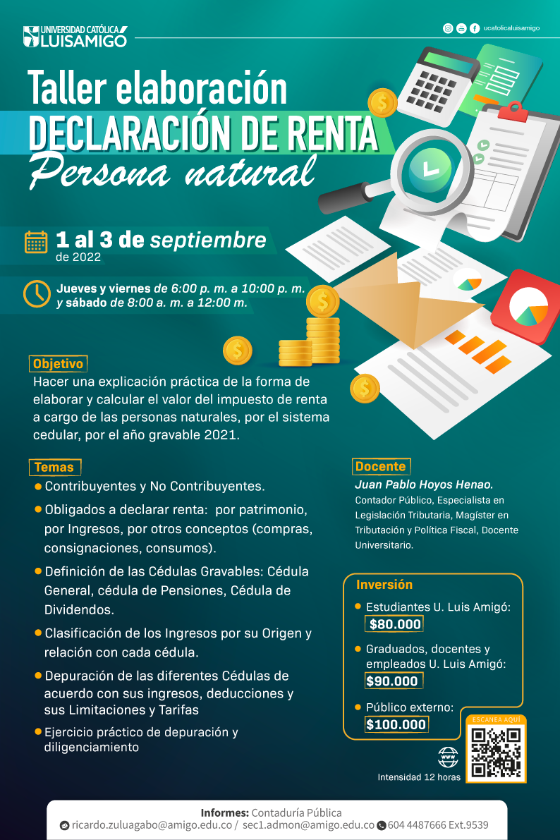 Taller Elaboración declaración de Renta Persona Natural