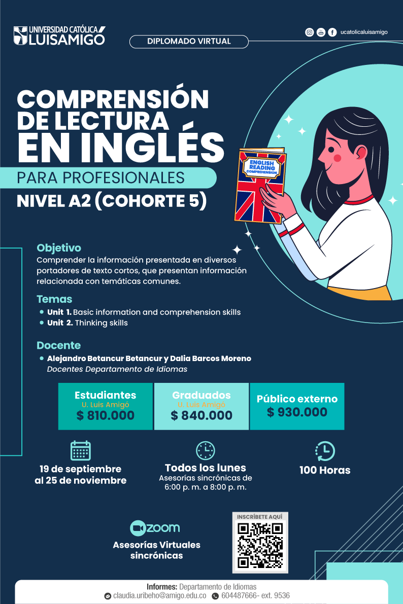 Diplomatura virtual comprensión de lectura en inglés para profesionales - nivel a2