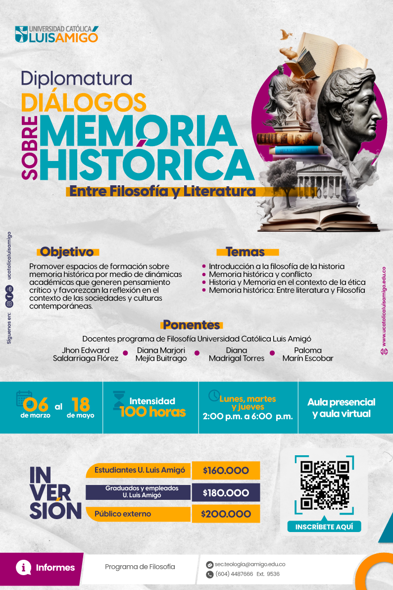 Diplomatura Diálogos sobre memoria histórica: Entre Filosofía y Literatura