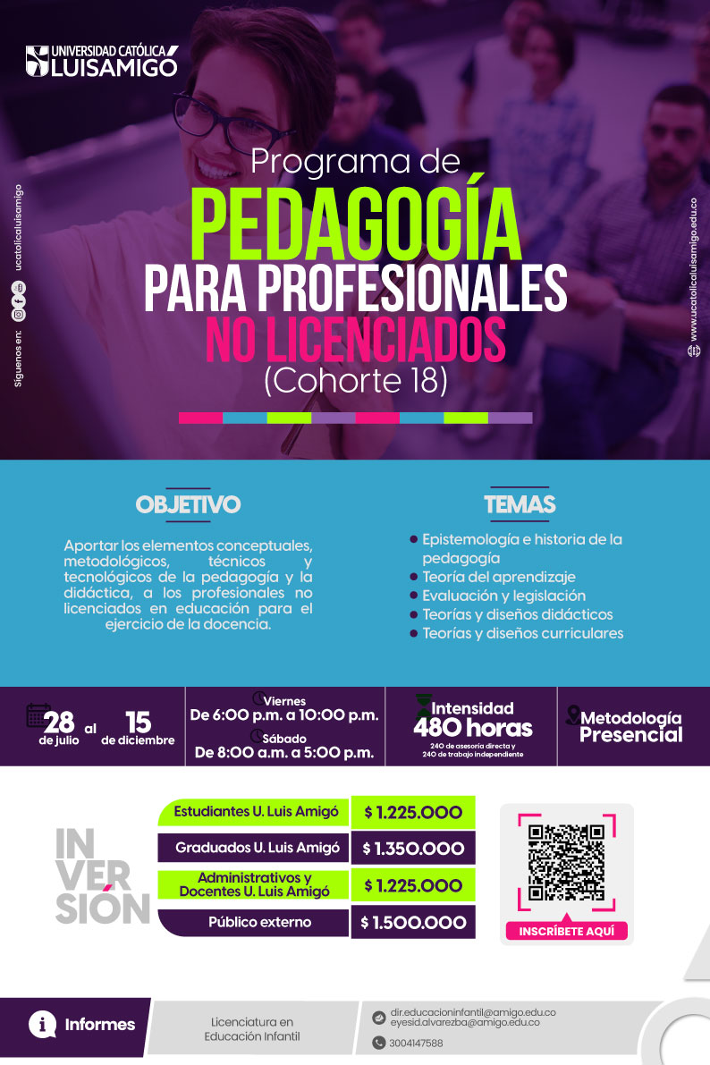 Programa de pedagogía para profesionales no licenciados (Cohorte 18)