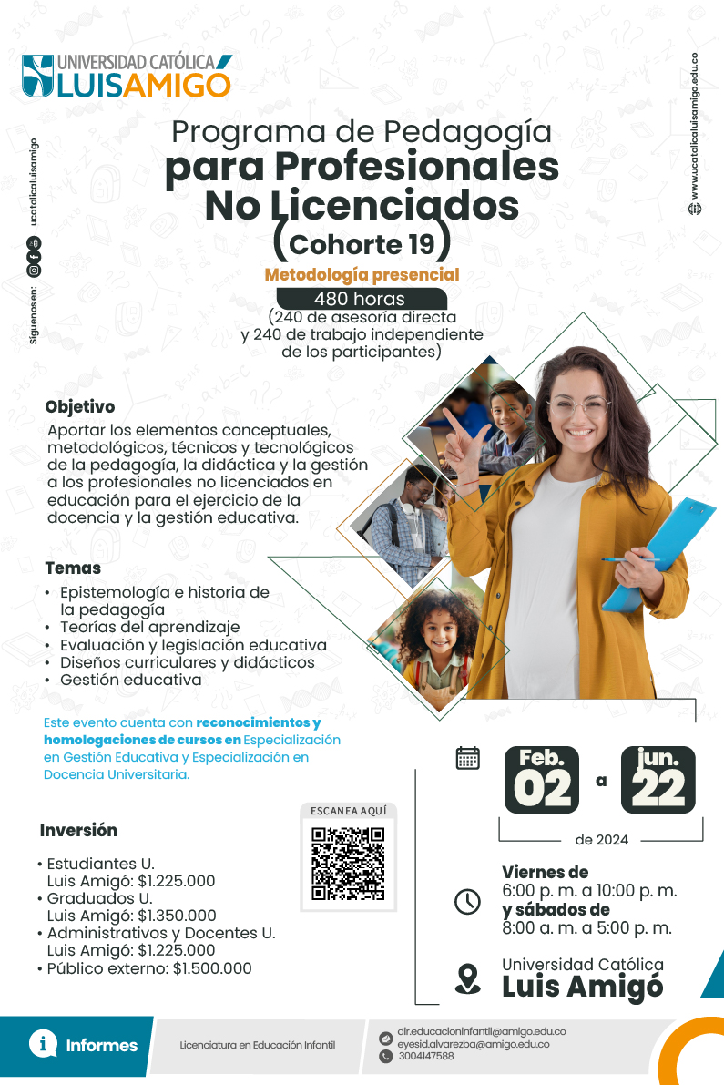 Programa de Pedagogía para profesionales no licenciados (cohorte 19)