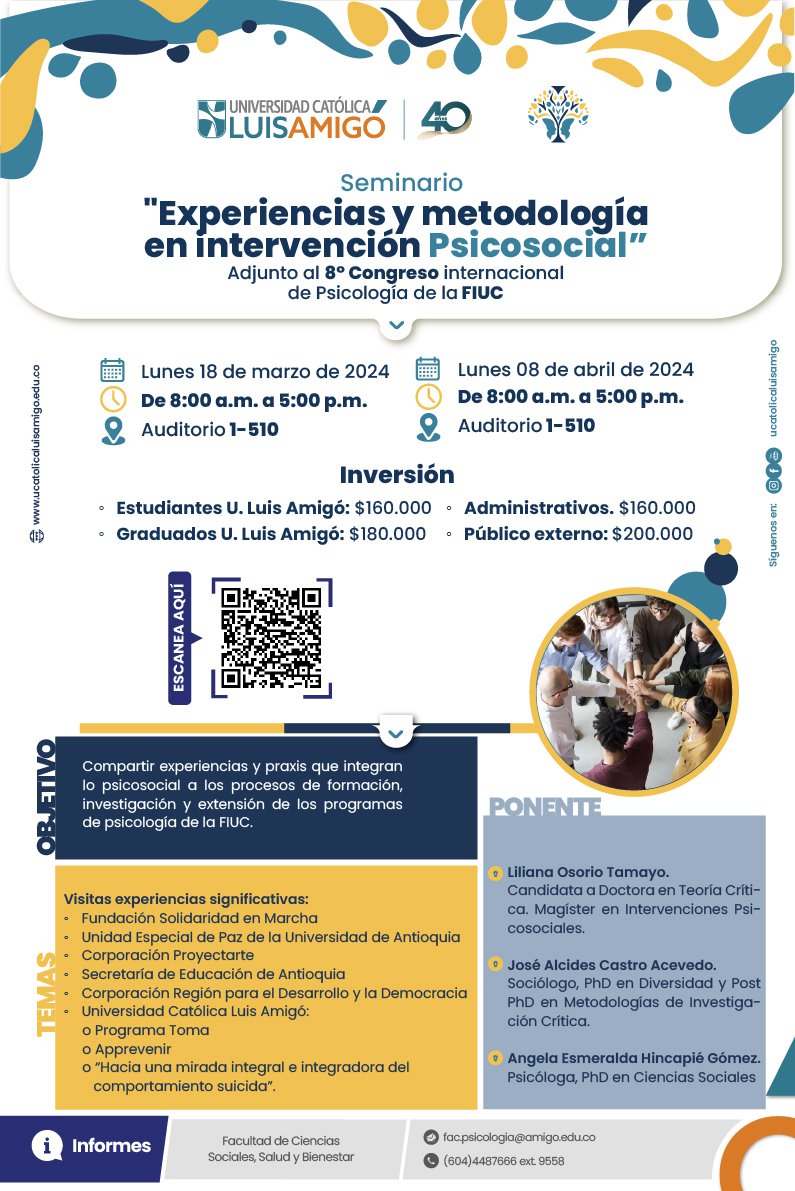 Seminario "Experiencias y metodologías en intervención psicosocial"