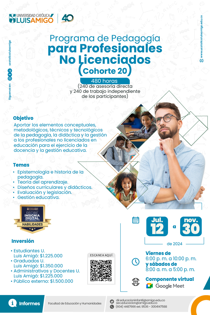 Programa de pedagogía para profesionales no licenciados
