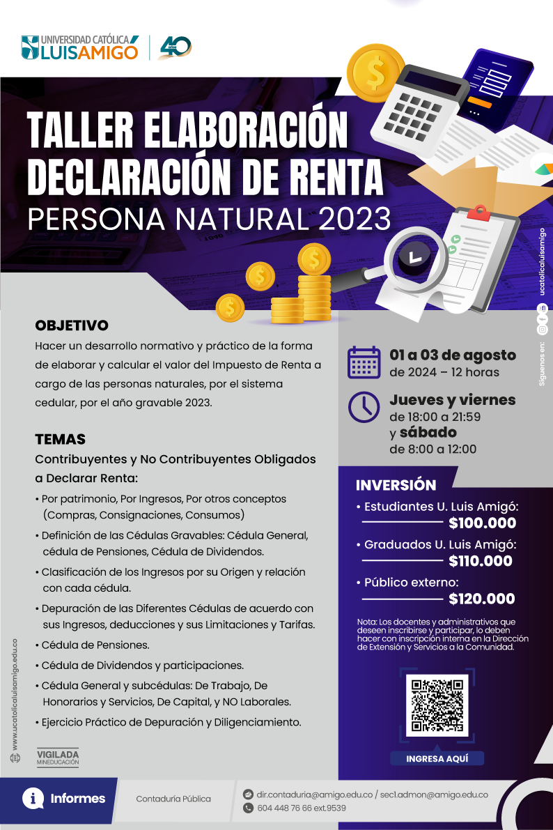 Taller Elaboración de Renta Persona Natural 2023