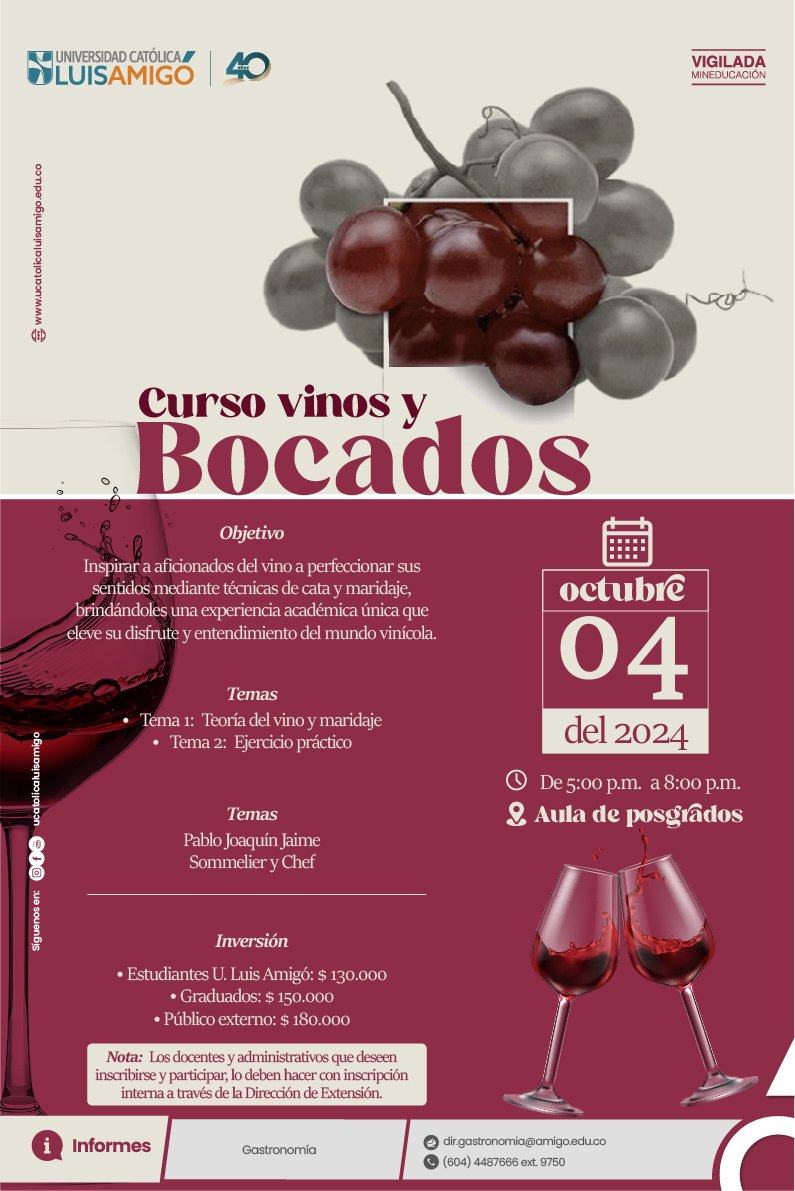 Curso vinos y bocados II