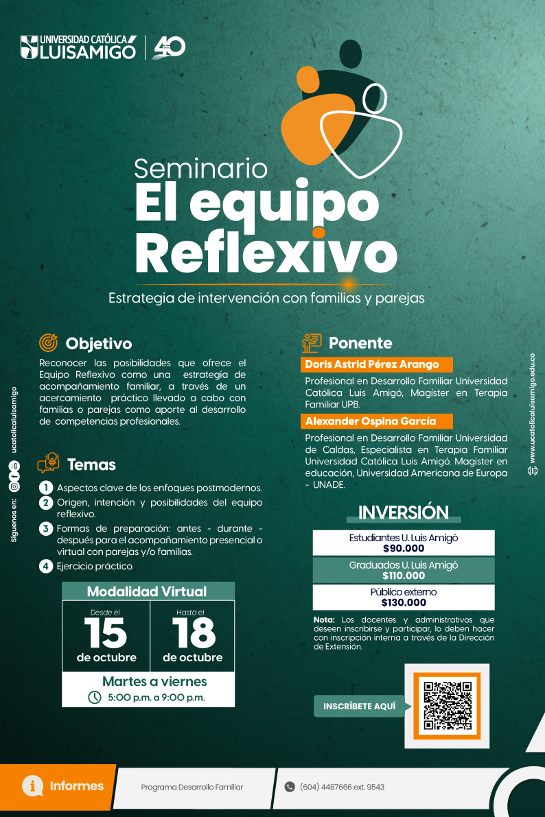 Seminario El equipo reflexivo. Estrategia de intervención con familias y parejas