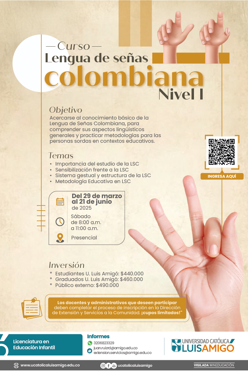 Curso lengua de señas colombiana – Nivel I