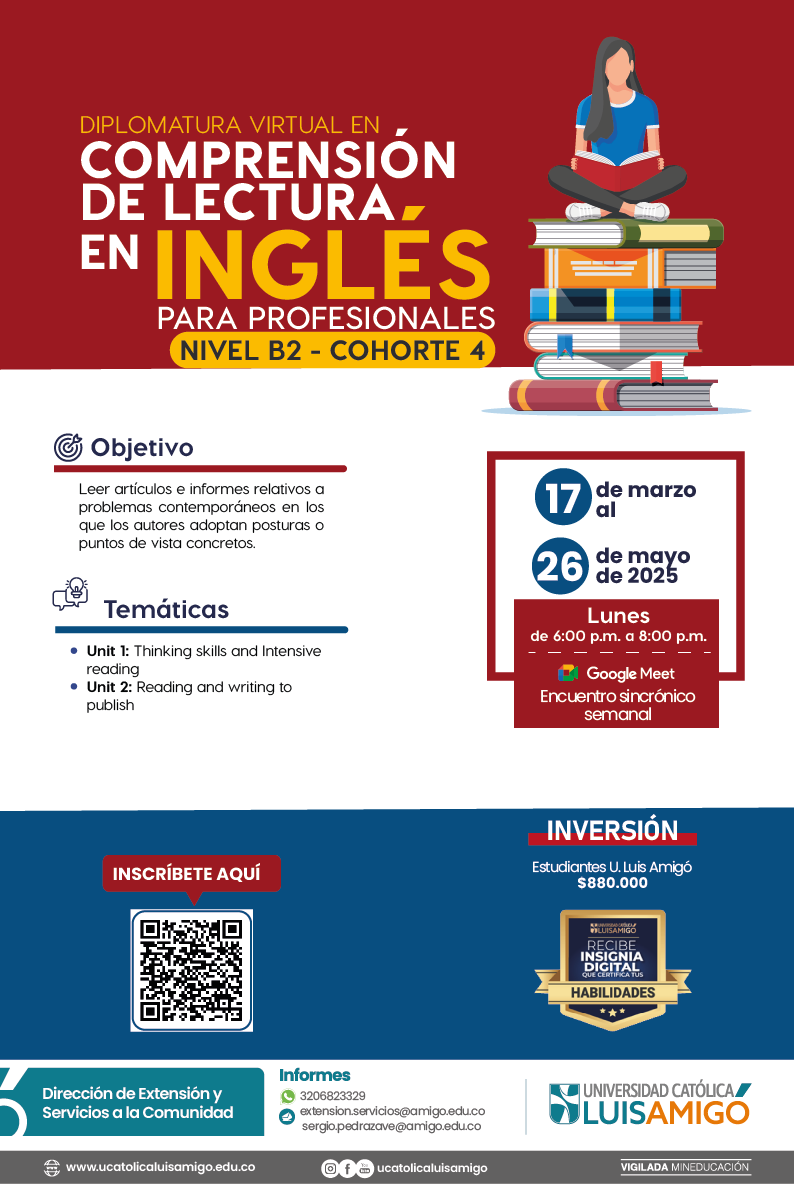 Diplomatura Virtual en Comprensión de Lectura en Inglés – Nivel B2 con Certificación