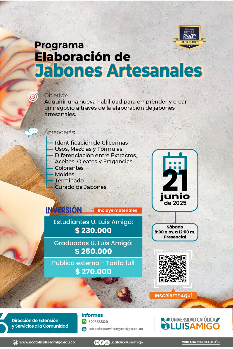 Programa elaboración jabones artesanales