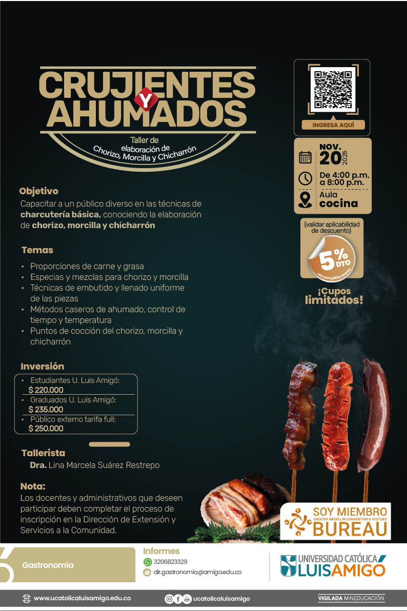 Crujientes y Ahumados: Taller de elaboración de Chorizo, Morcilla y Chicharrón
