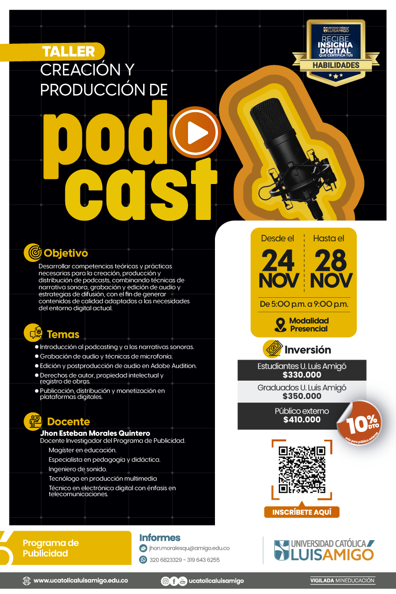 Taller creación y producción de Podcasts