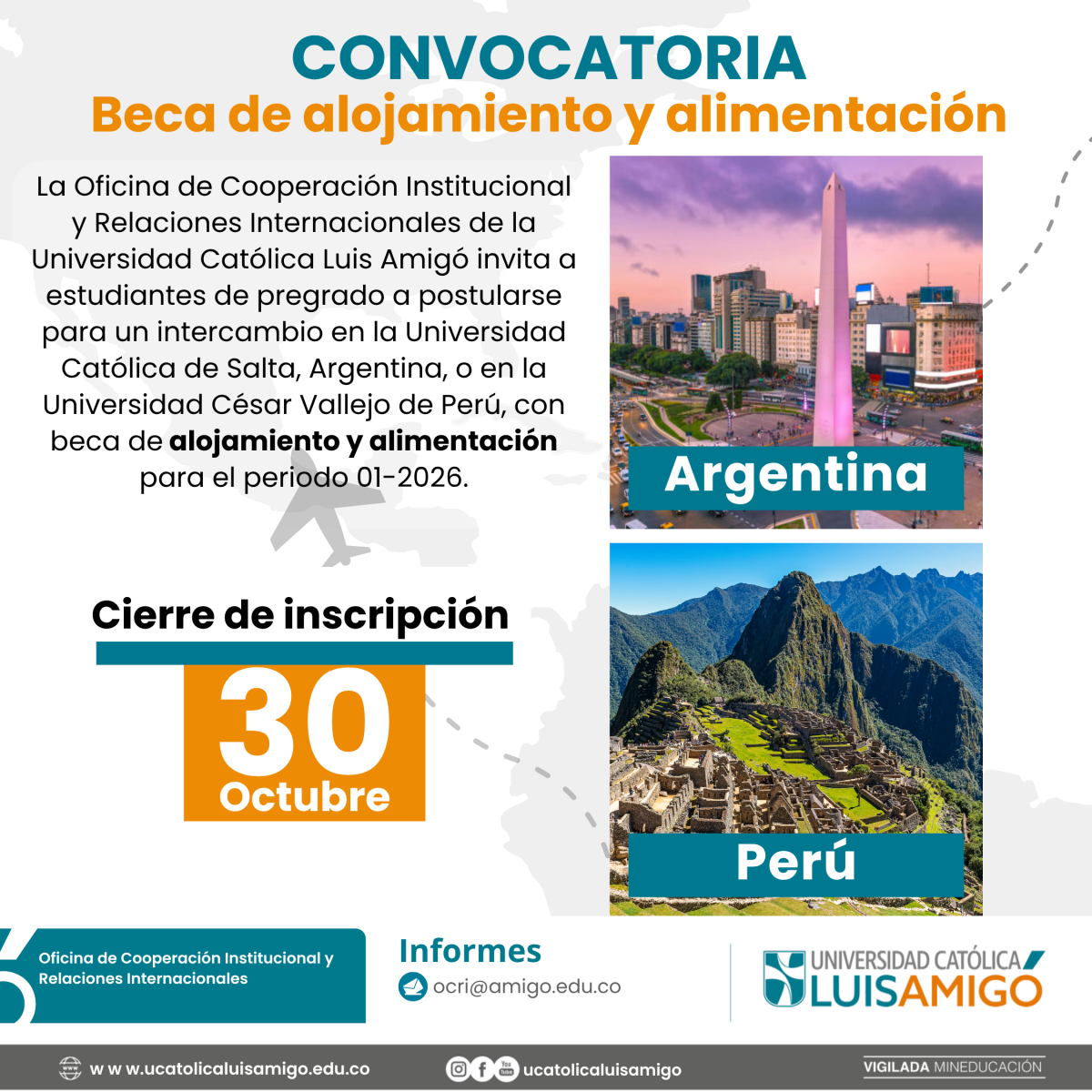 Convocatoria de becas de alojamiento y alimentación 01-2026