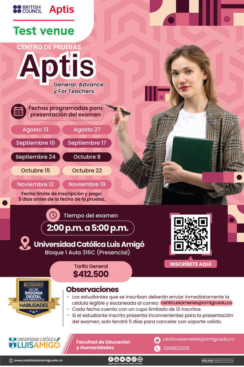 Centro de Pruebas Estandarizadas APTIS - Presencial