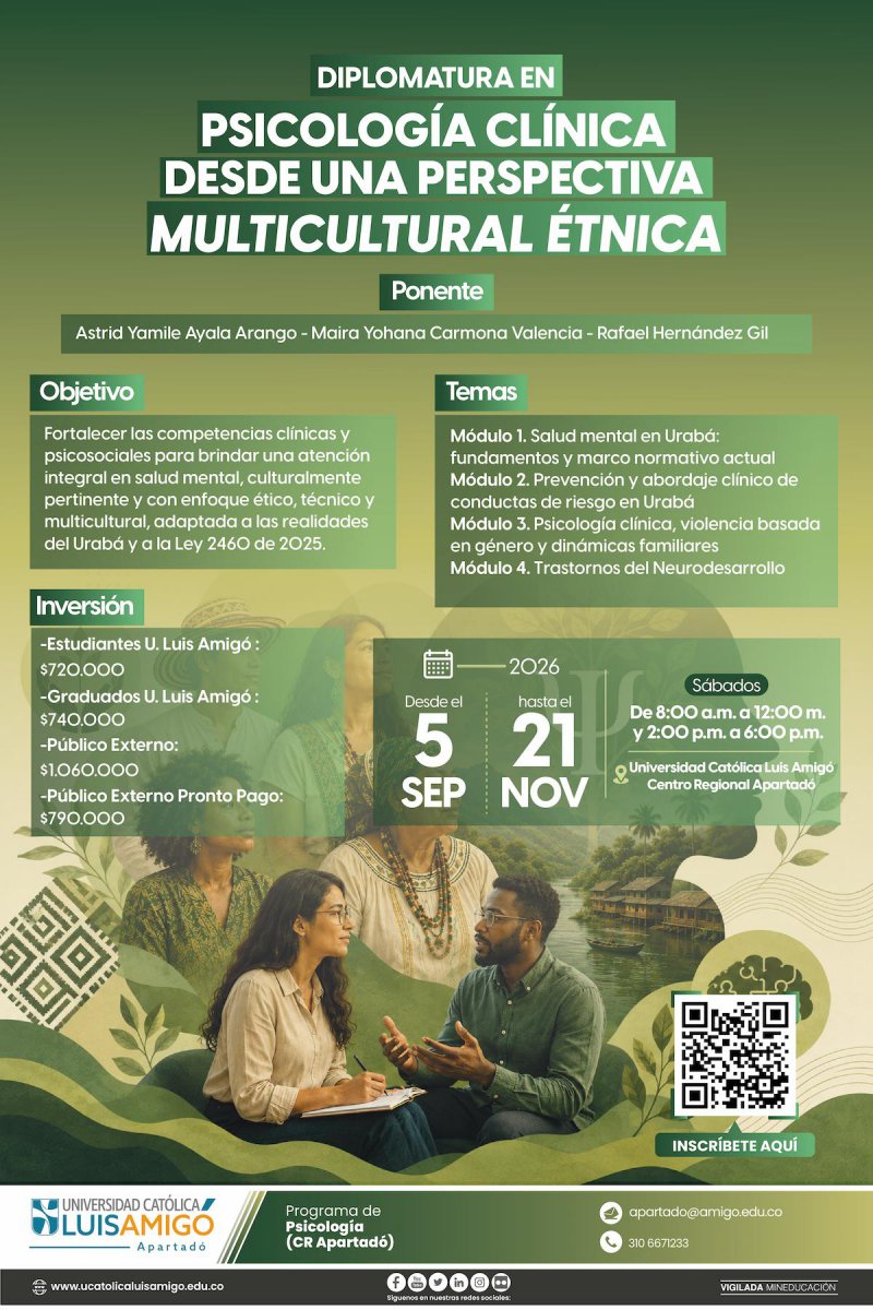 Diplomatura en Psicología Clínica desde una Perspectiva Multicultural Étnica