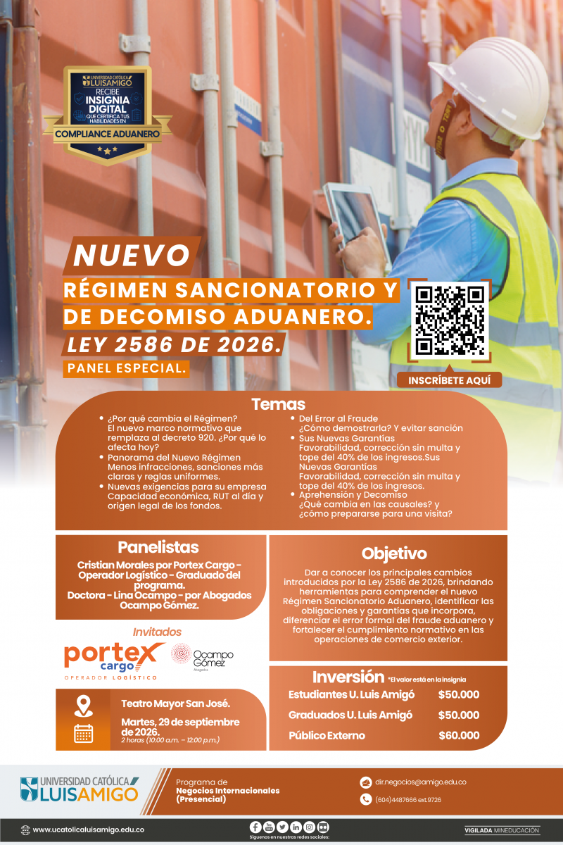 Nuevo Régimen Sancionatorio y de Decomiso Aduanero, Ley 2586 de 2026