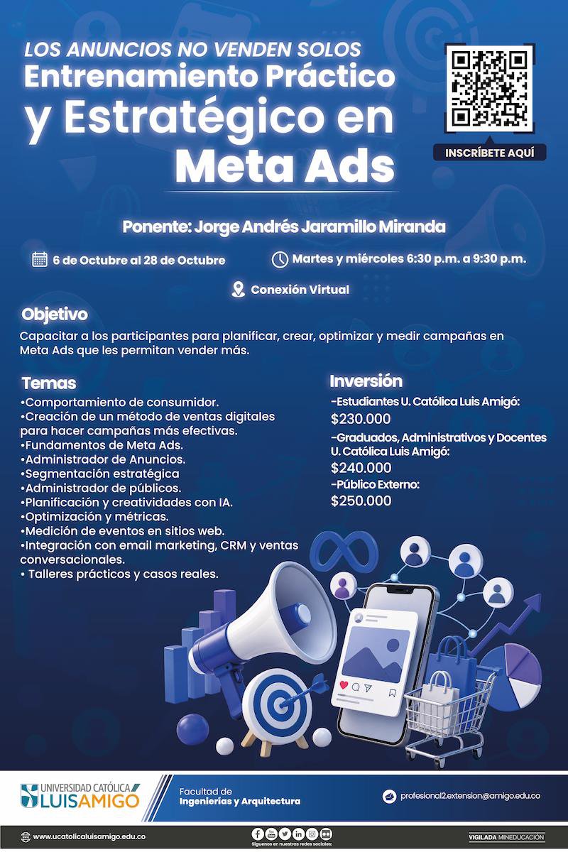 Entrenamiento práctico y estratégico en Meta Ads