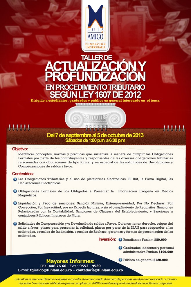 Taller de Actualización y profundización en procedimiento tributario según Ley 1607 de 2012