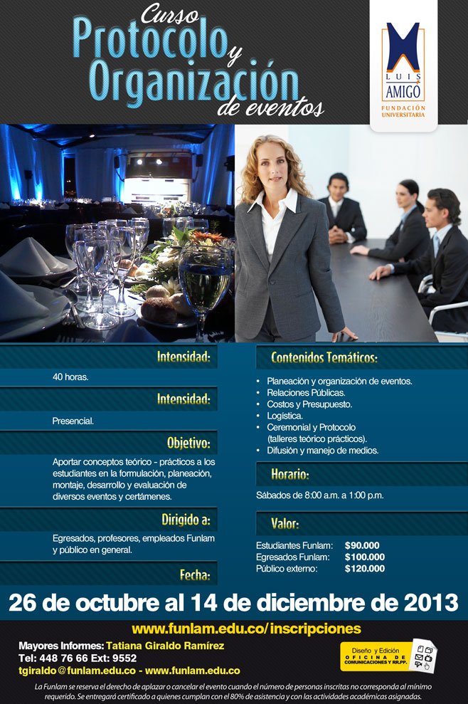 Curso protocolo y organización de eventos