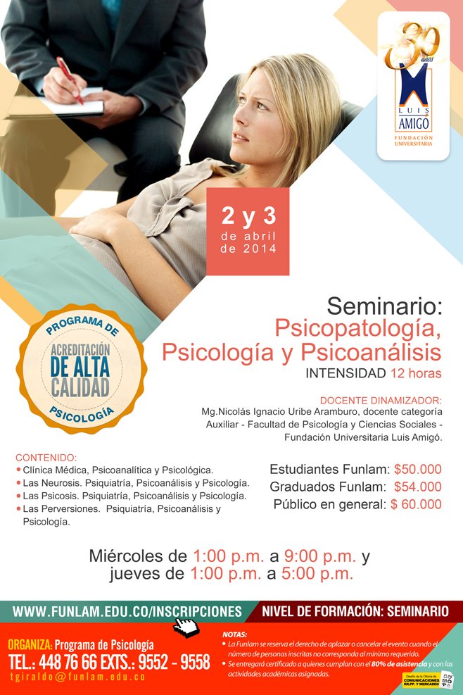 Seminario: Psicopatología, Psicología y Psicoanálisis