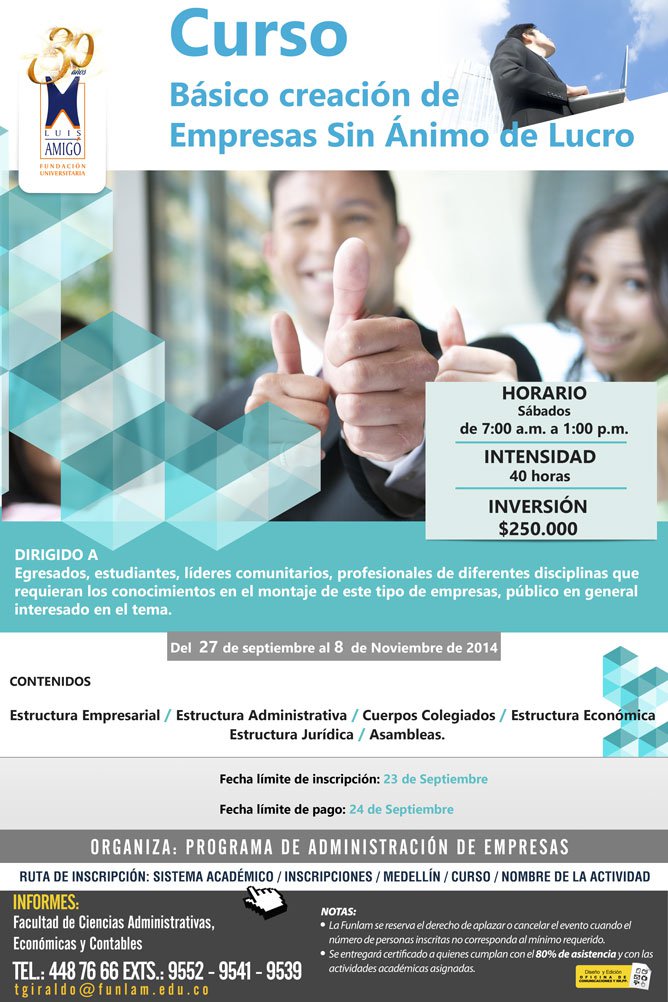 Curso Creación de Empresas sin ánimo de lucro