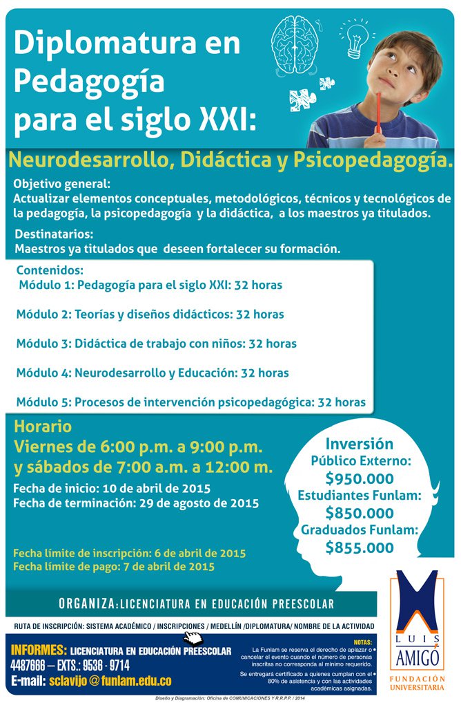 Diplomatura en  Pedagogía para el siglo XXI - Neurodesarrollo, Didáctica y Psicopedagogía.