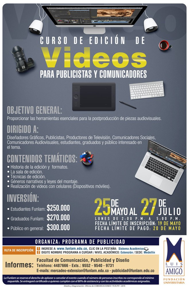 Curso de Edición de Videos para Publicistas y Comunicadores