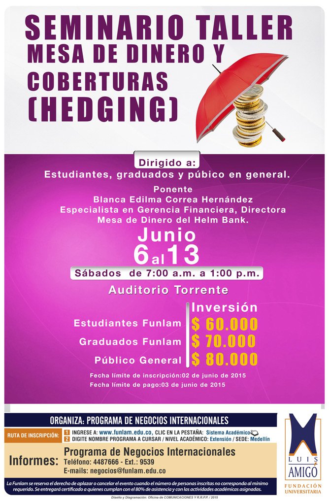 Seminario Taller Mesa de Dinero y Coberturas (Hedging)