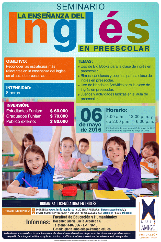 Seminario la enseñanza del inglés en preescolar