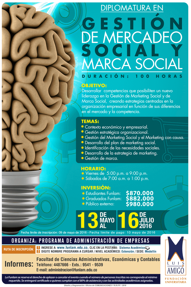 Diplomatura en Gestion de mercadeo social y marca social