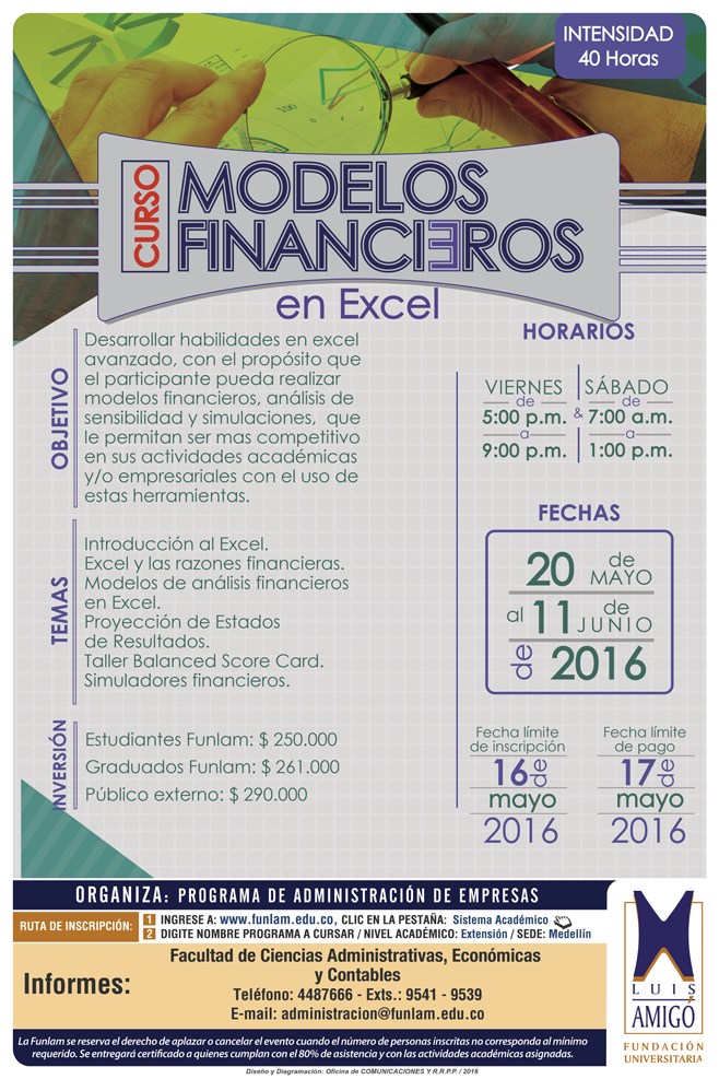 Curso de modelos financieros en Excel