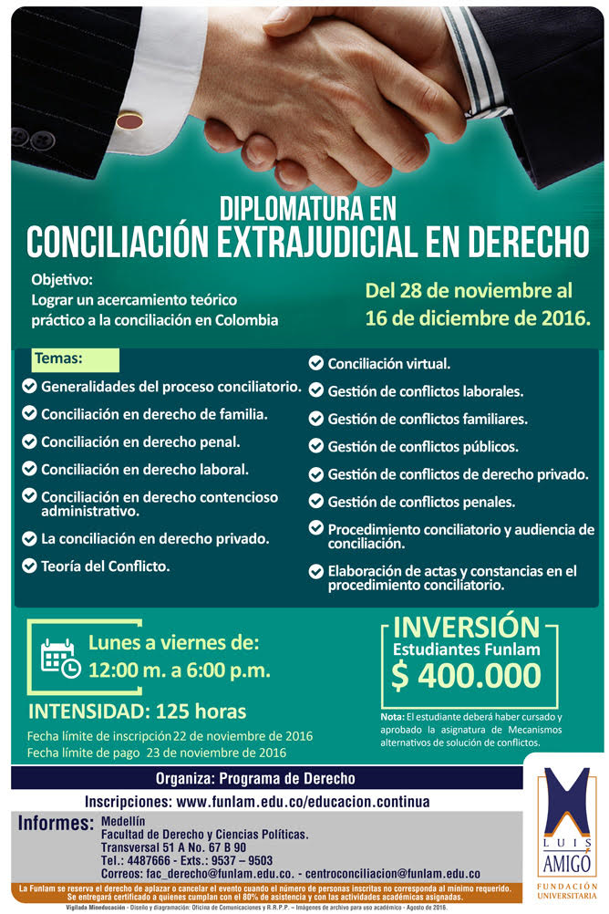 Diplomatura conciliación extrajudicial en derecho