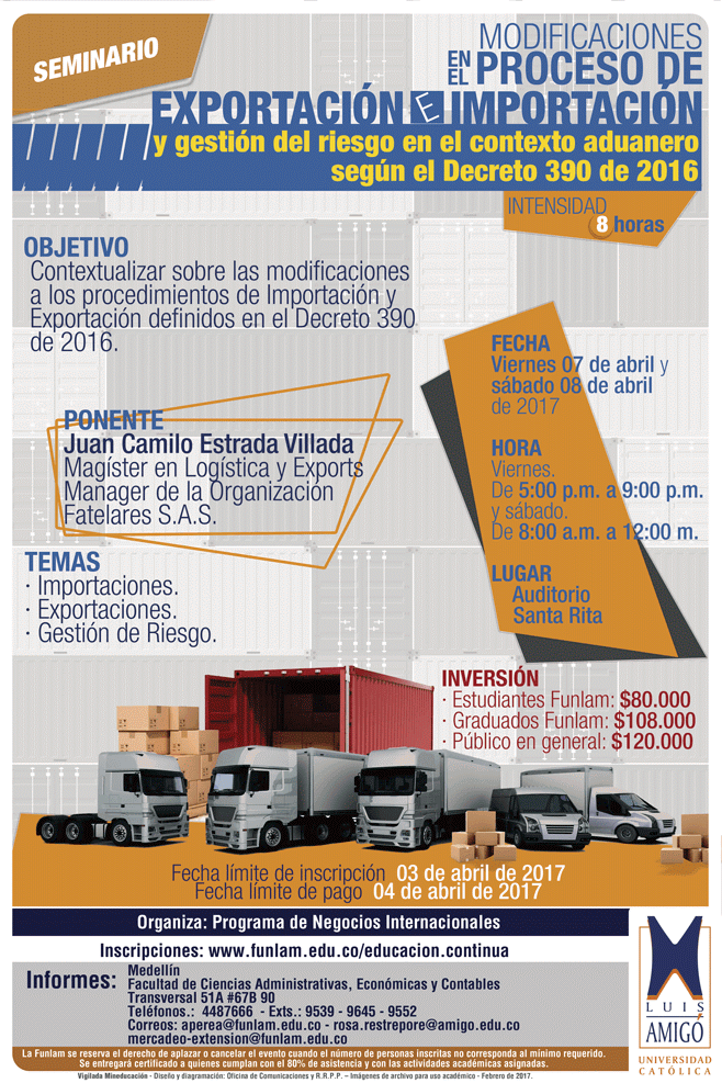 Semillero - Modificacion en el proceso de importación y exportación