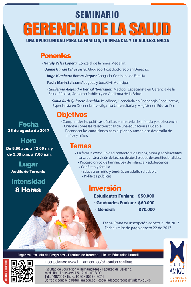 Seminario Gerencia de la Salud: una Oportunidad para la Familia, la Infancia y la Adolescencia