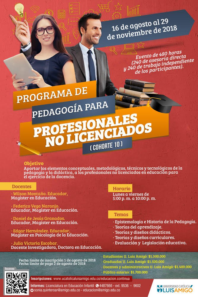 Programa de pedagogía para profesionales no licenciados (cohorte 10)